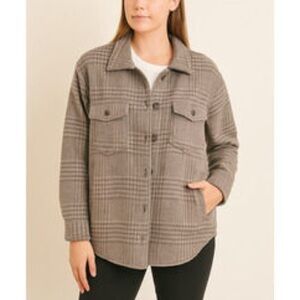 NWT Joie Plaid Shacket Button Down Size Large